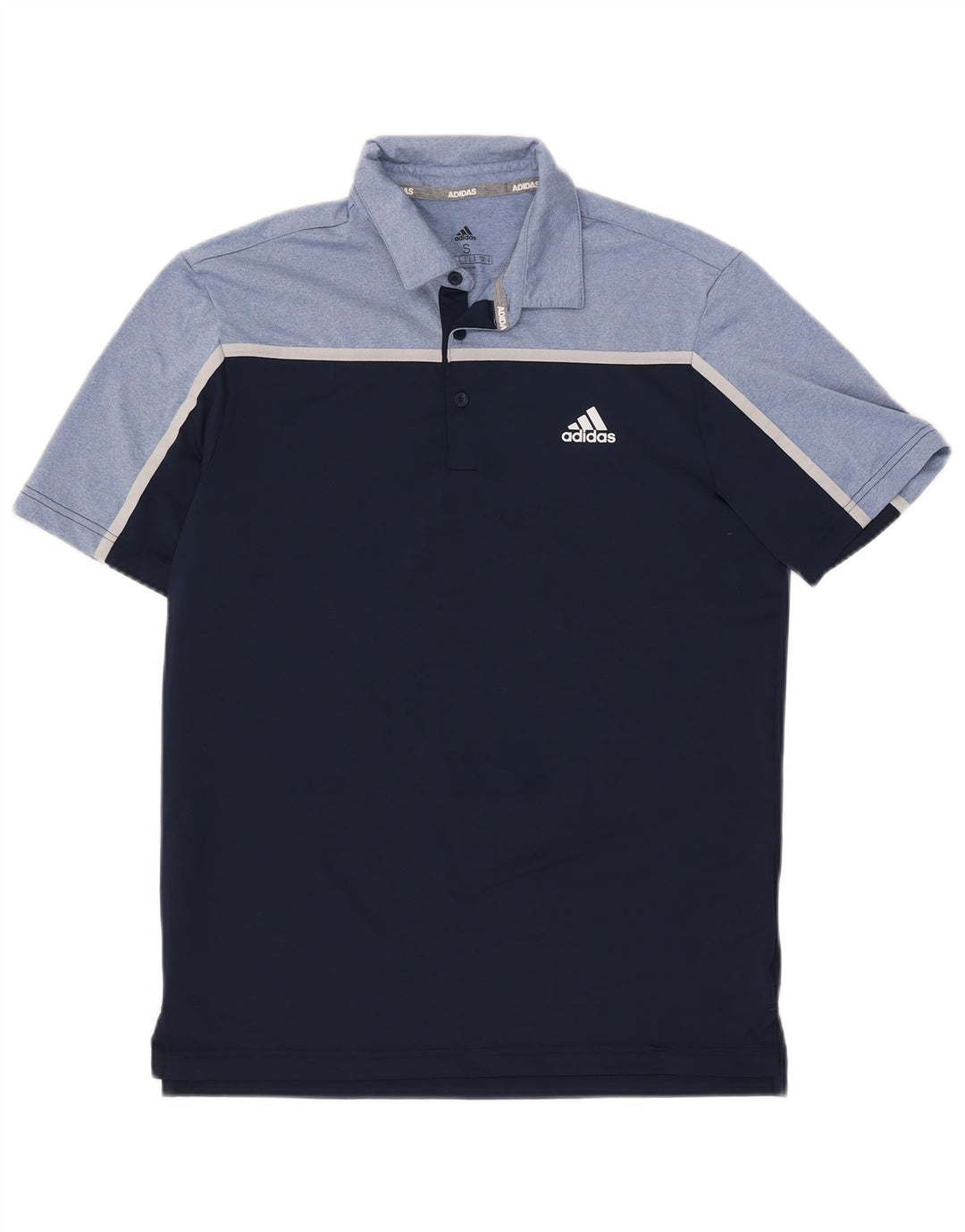 Adidas Polo Shirt til mænd, lille marineblå Colourblock Polyester