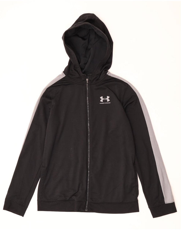Under Armour Boys Hættetrøje med lynlås 13-14 år XL Sort Colourblock