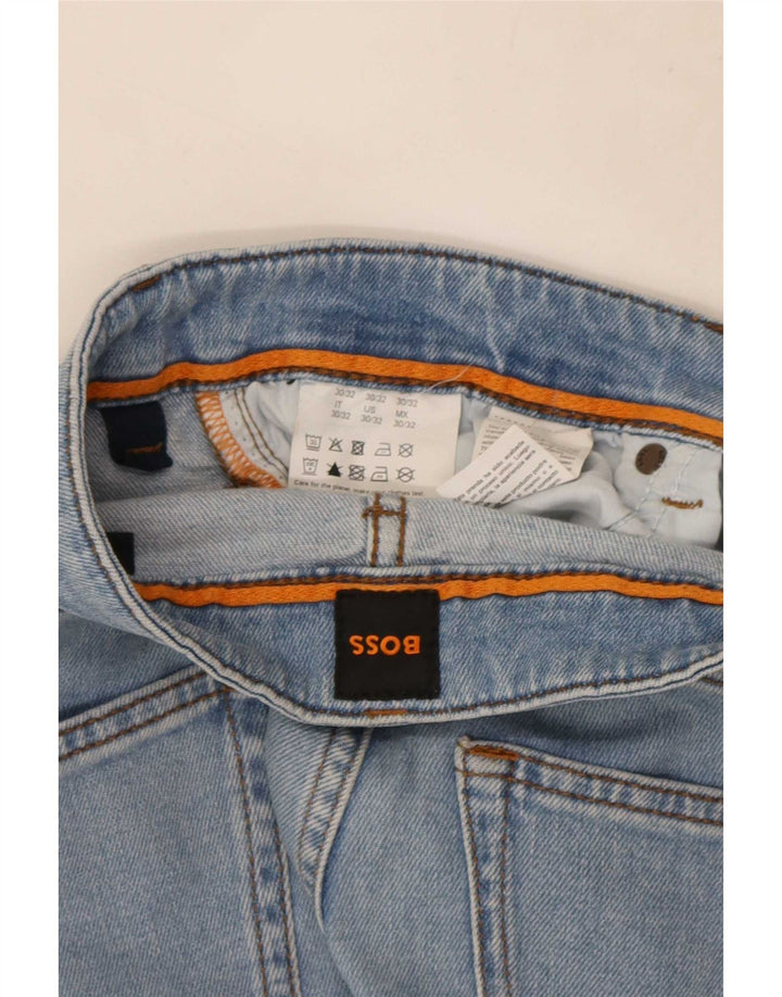 Hugo Boss Herre Slim Jeans W30 L32 Blå Bomuld