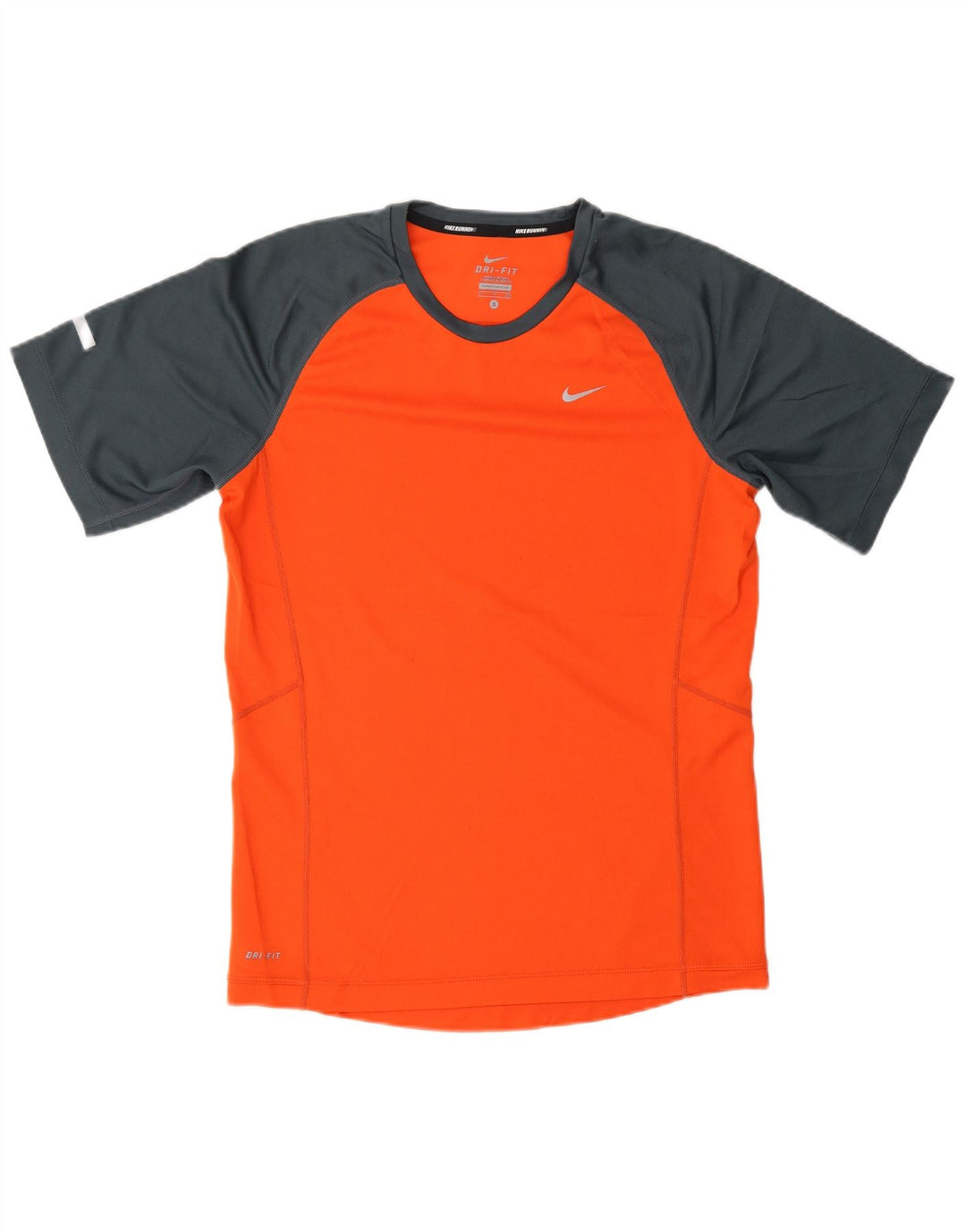 NIKE Herre Dri Fit T-Shirt Top Lille Orange Colourblock