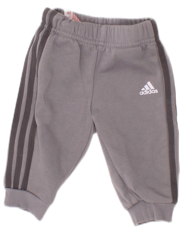 Adidas Baby Boys Joggers Træningsdragt Bukser 0-3 Måneder Grå Bomuld