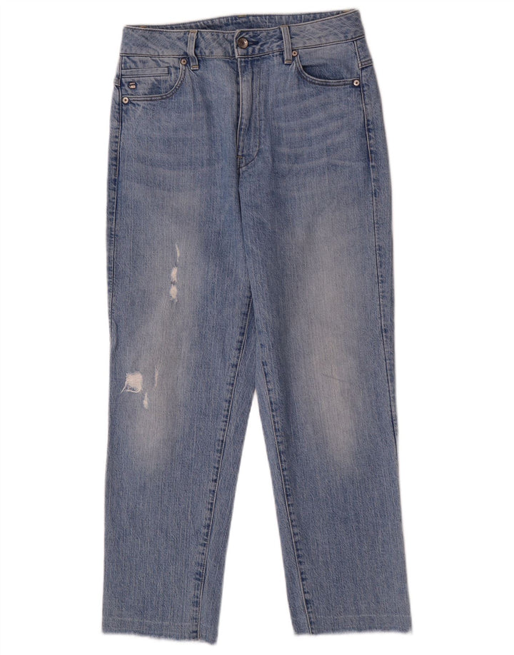 G-Star Dame Distressed Straight Jeans W26 L26 Blå