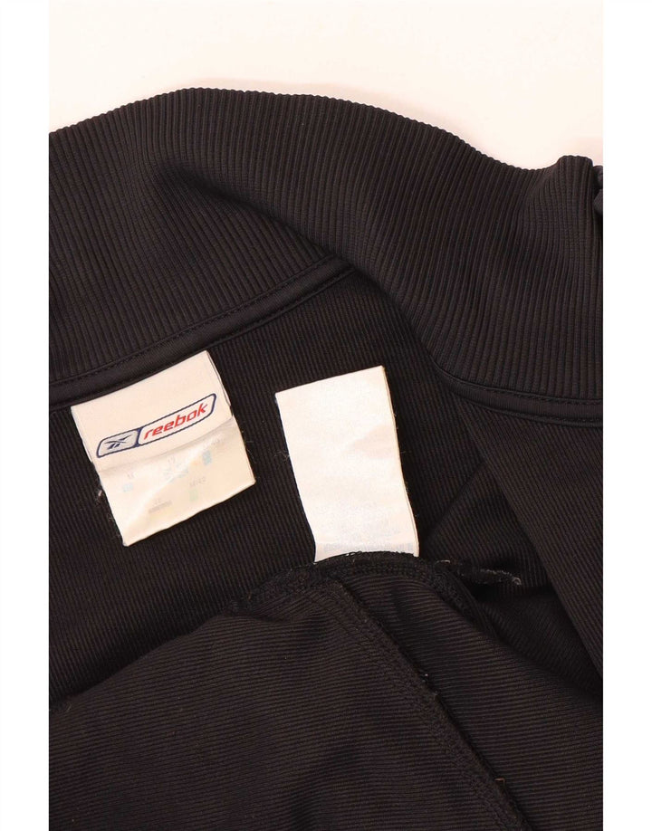 Reebok træningsdragt topjakke til kvinder UK 12 Medium Black Nylon