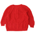 Vintage dame sweater med rund hals DK 14 Stor rød