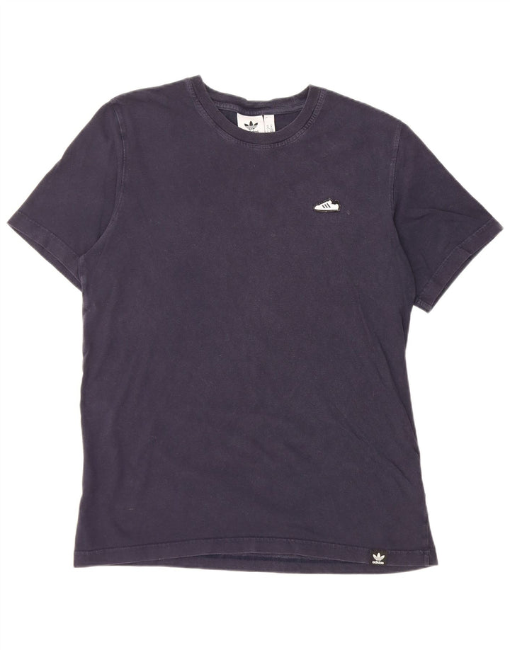 Adidas herre T-shirt top mellem marineblå bomuld