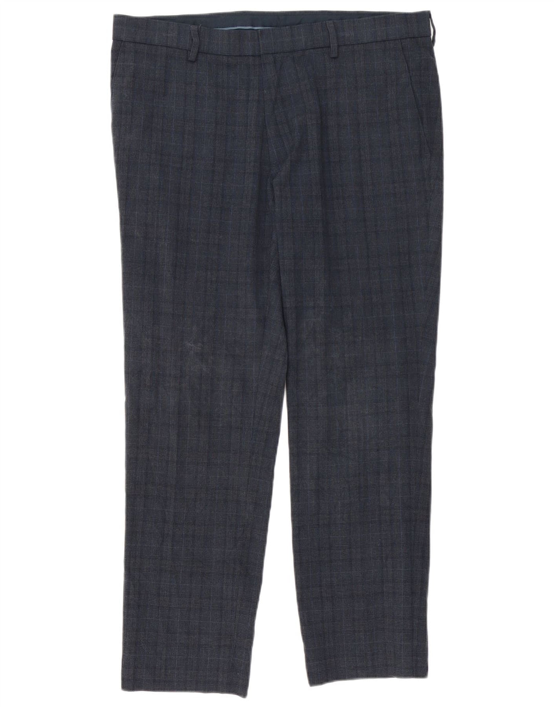 Marks & Spencer Herre Slim Fit Suit Bukser W36 L29 Navy Blue Check