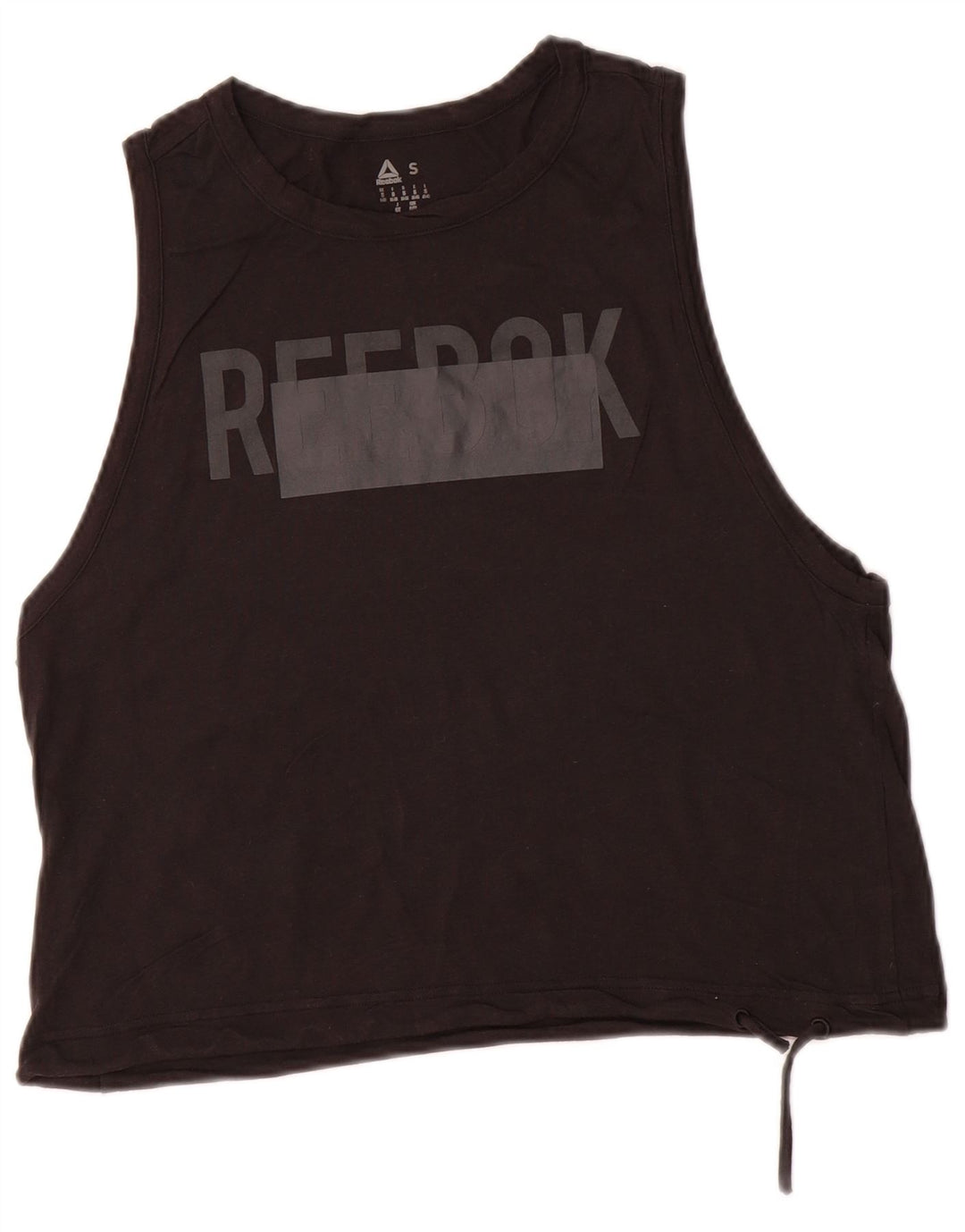 Reebok Dame Grafisk Vest Top UK 8/10 Small Black