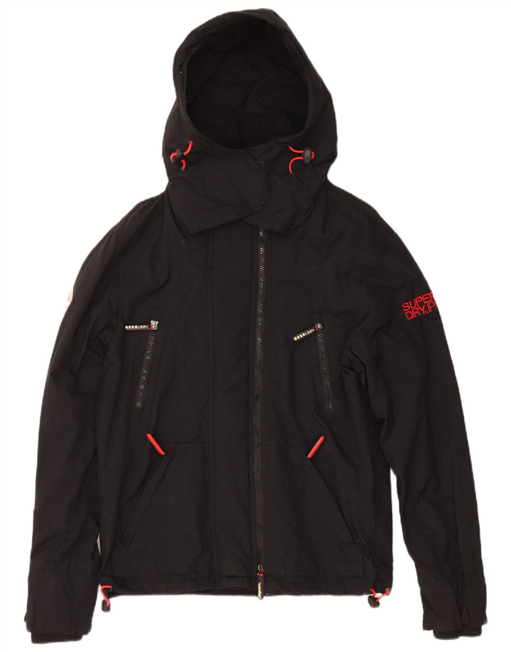 Superdry Windattacker vindjakke med hætte til kvinder UK 10 Small Black
