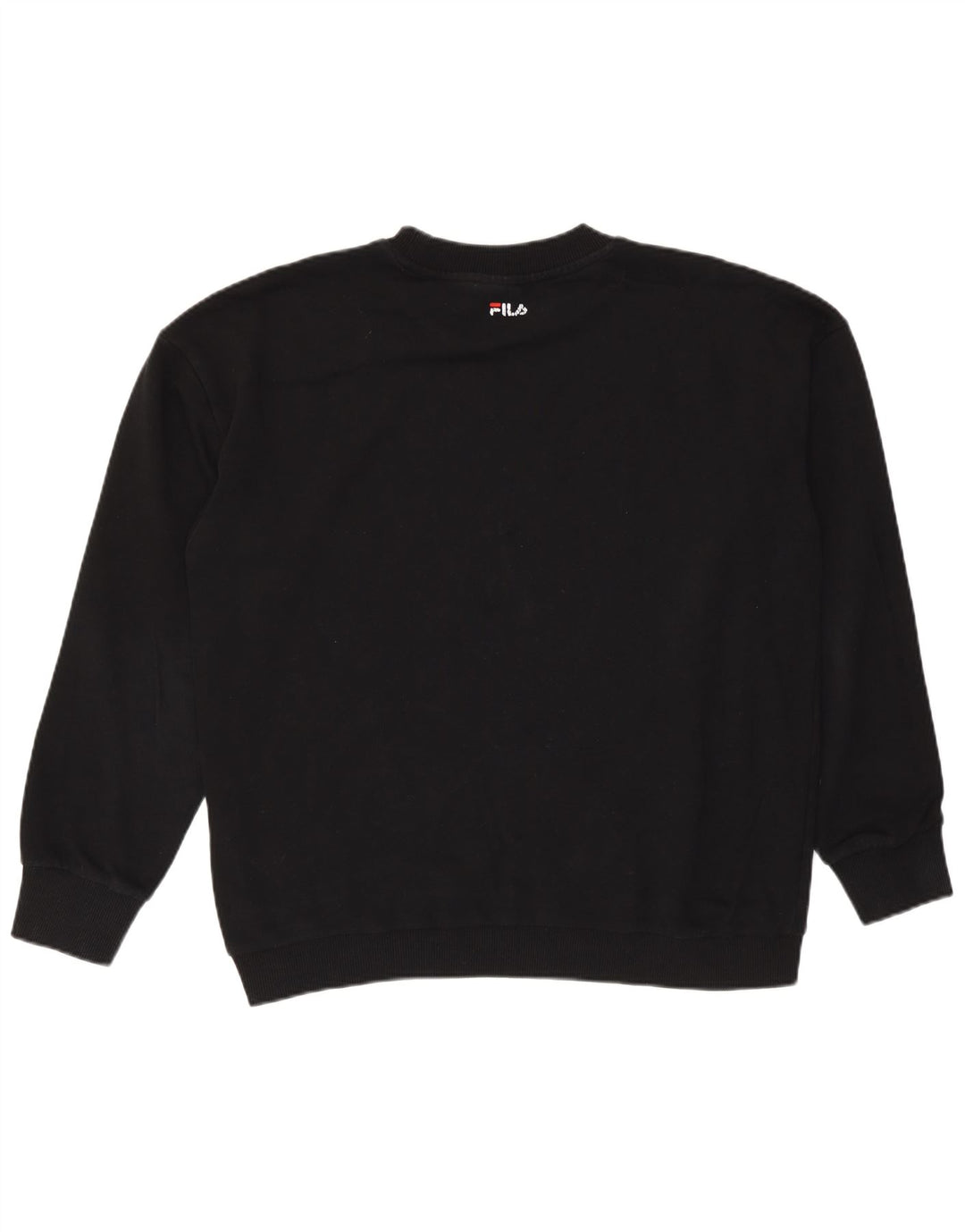 Fila Herre Grafisk Sweatshirt Jumper Stor Sort Bomuld