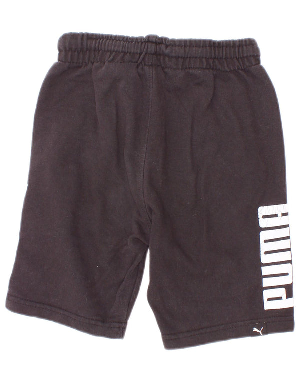 Puma drenge grafiske sportsshorts 4-5 år sort bomuld
