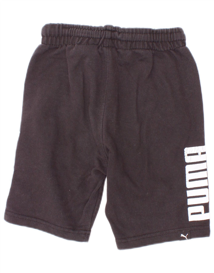 Puma drenge grafiske sportsshorts 4-5 år sort bomuld