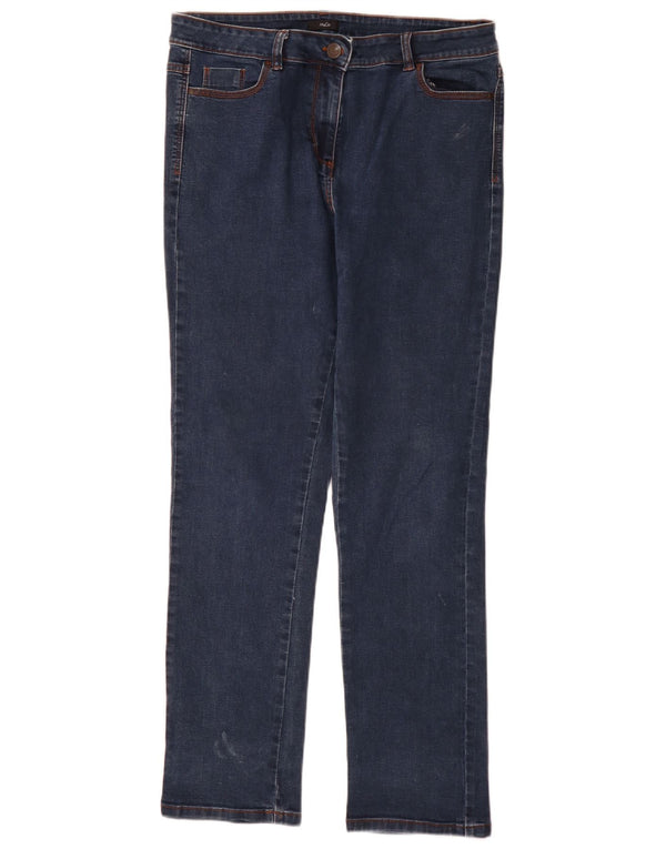 M&Co Dame Slim Jeans UK 14 Large W32 L31 Navy Blue Bomuld