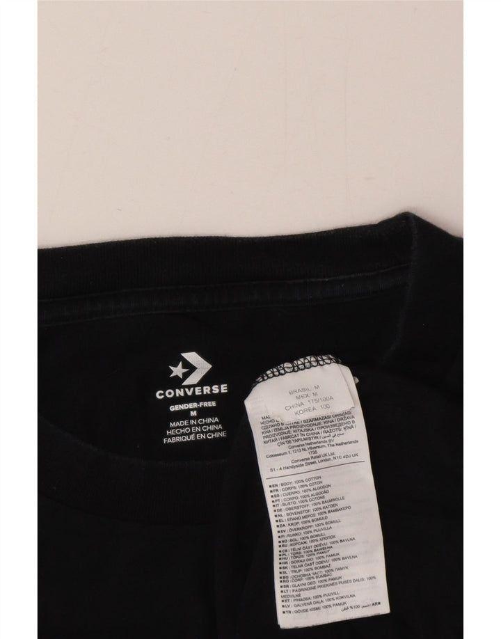 Converse Herre Top Langærmet Medium Sort Bomuld