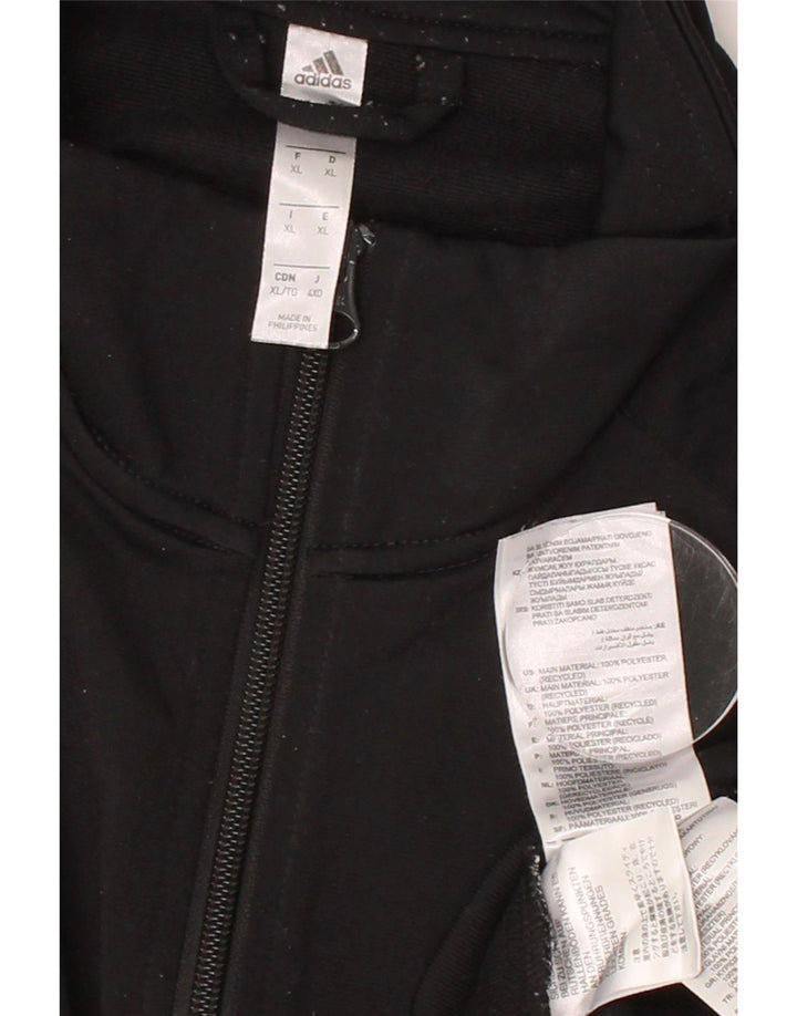 ADIDAS Mens Tracksuit Top Jacket XL Black Polyester Vintage Adidas and Second-Hand Adidas from Messina Hembry 