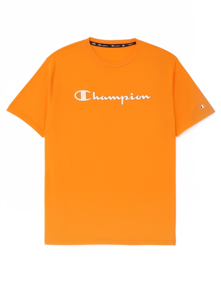 Champion Herre Grafisk T-Shirt Top 2XL Orange Bomuld