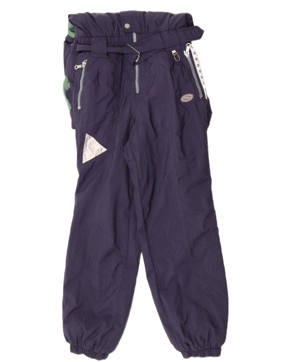 Vintage Ski Jumpsuit til mænd IT 48 Medium Navy Blue Colourblock Polyamid