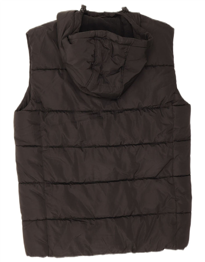Superdry Herre hætte polstret Gilet UK 36 lille sort polyester