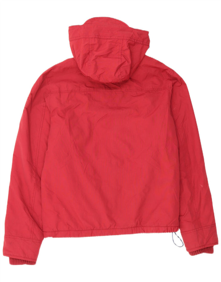 Fat Face Herre Hooded Windbreaker Jacket UK 36 Small Red Nylon