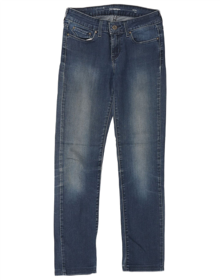 Levi's Dame Slight Curve Mid Rise Slim Jeans W24 L28 Blå Bomuld