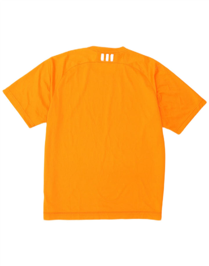Adidas Herre Climalite T-Shirt Top Stor Orange Polyester