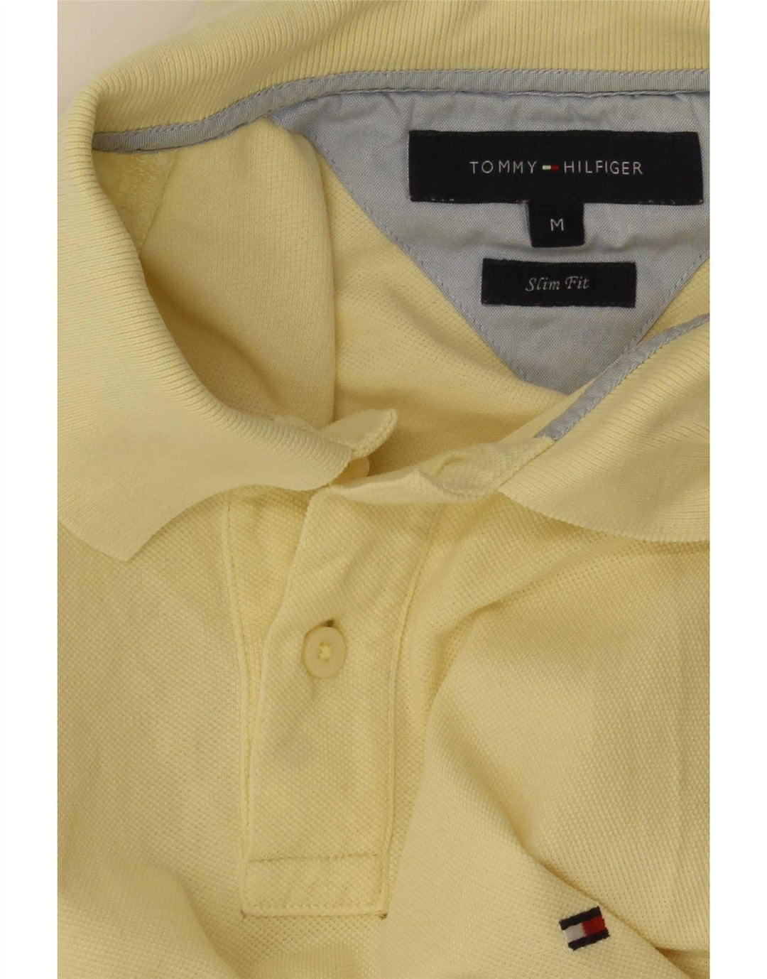 Tommy Hilfiger Herre Slim Fit Polo Shirt Medium Gul