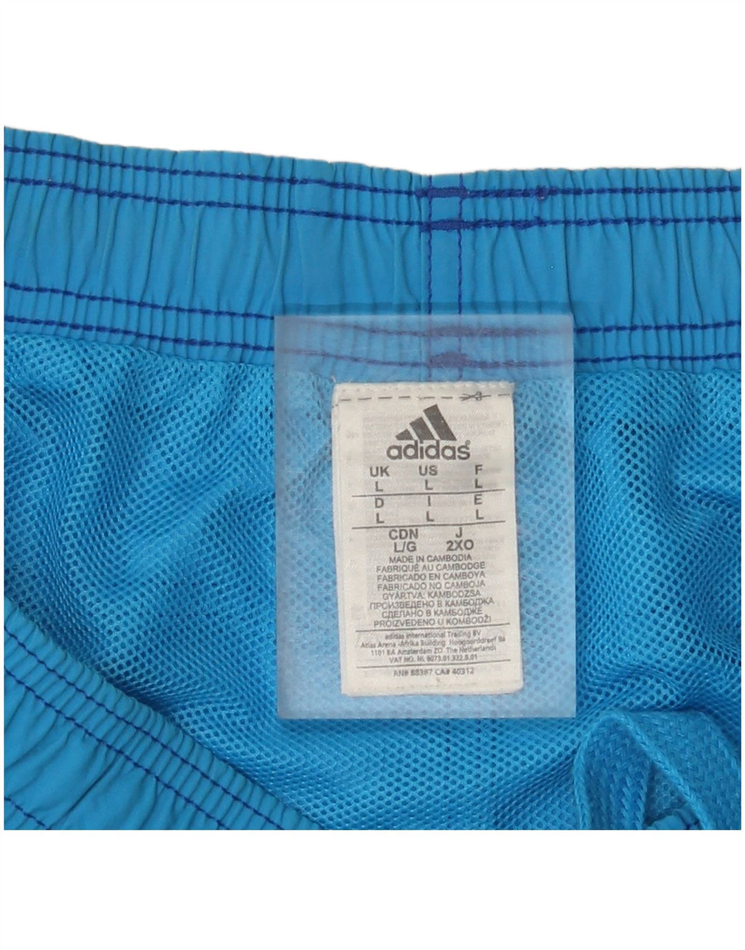 Adidas Badeshorts til mænd store blå nylon