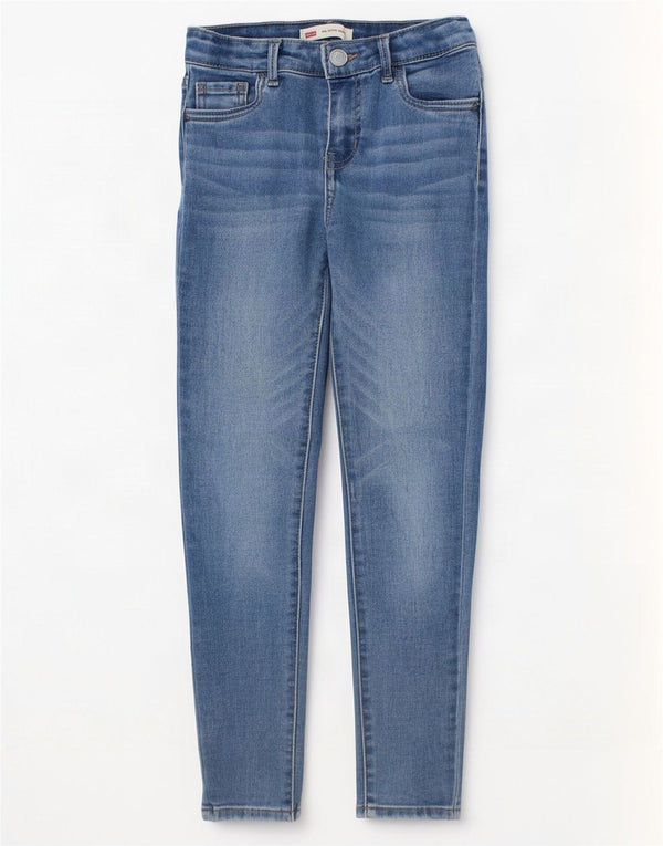 Levi's Girls 710 Super Skinny Jeans 7-8 år W20 L23 Blå Bomuld