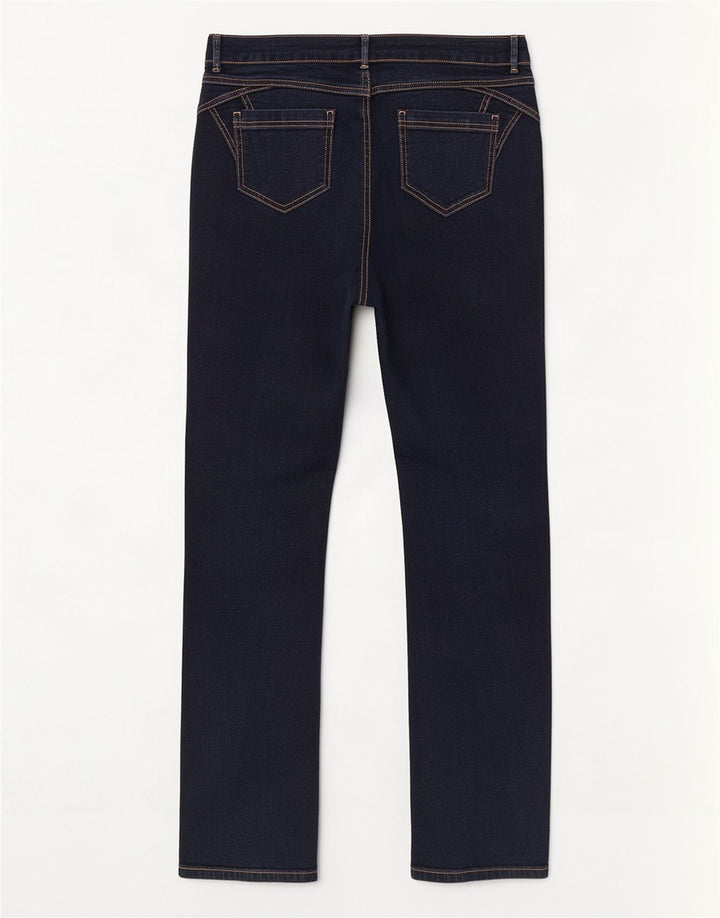 Marks & Spencer Dame Straight Jeans UK 12 Medium W30 L31 Marineblå Bomuld
