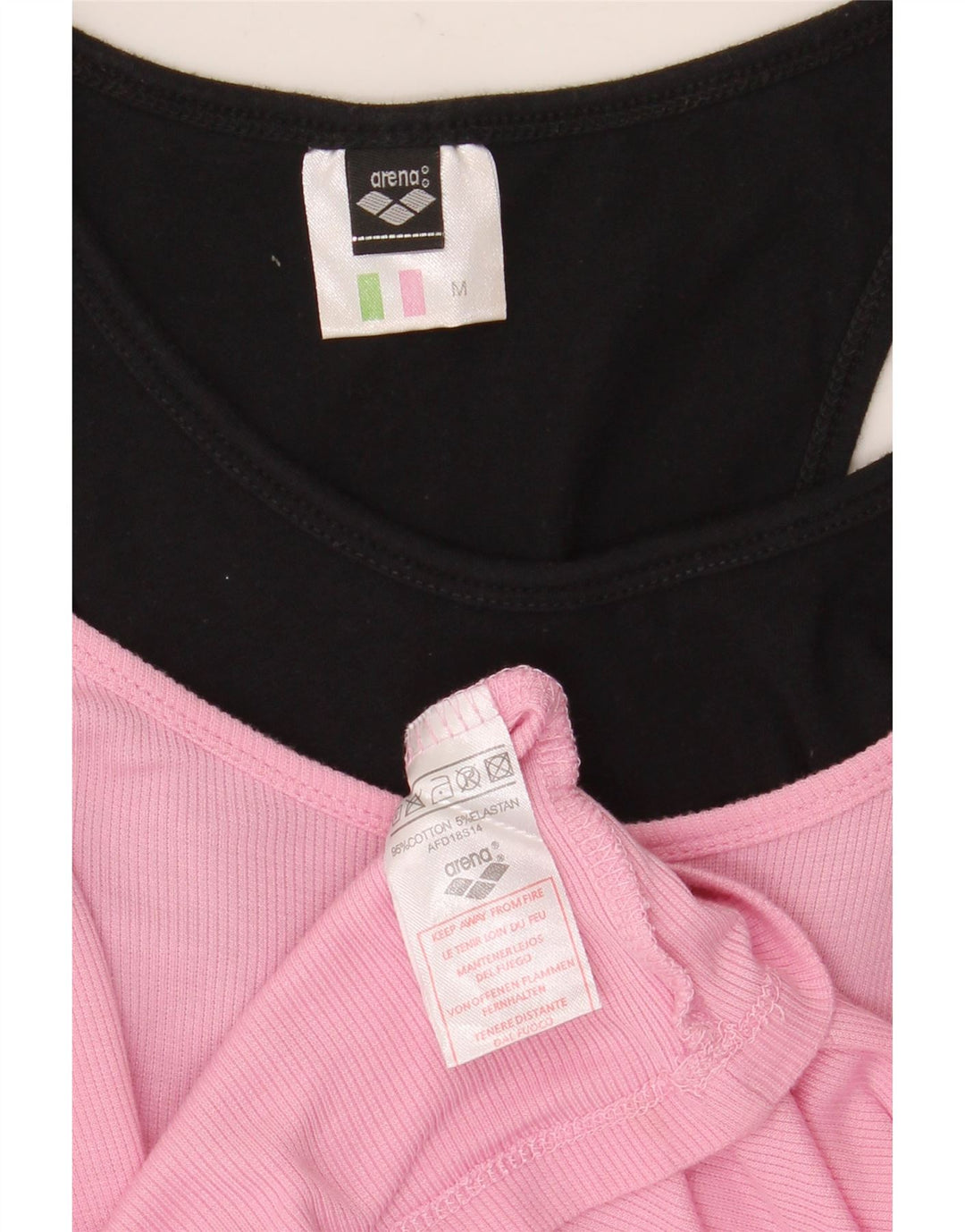 Arena Damevest Top UK 12 Medium Pink Colourblock Bomuld