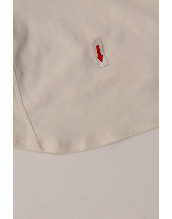 NIKE Dame Dri Fit Crop Vest Top UK 14 Stor hvid polyester