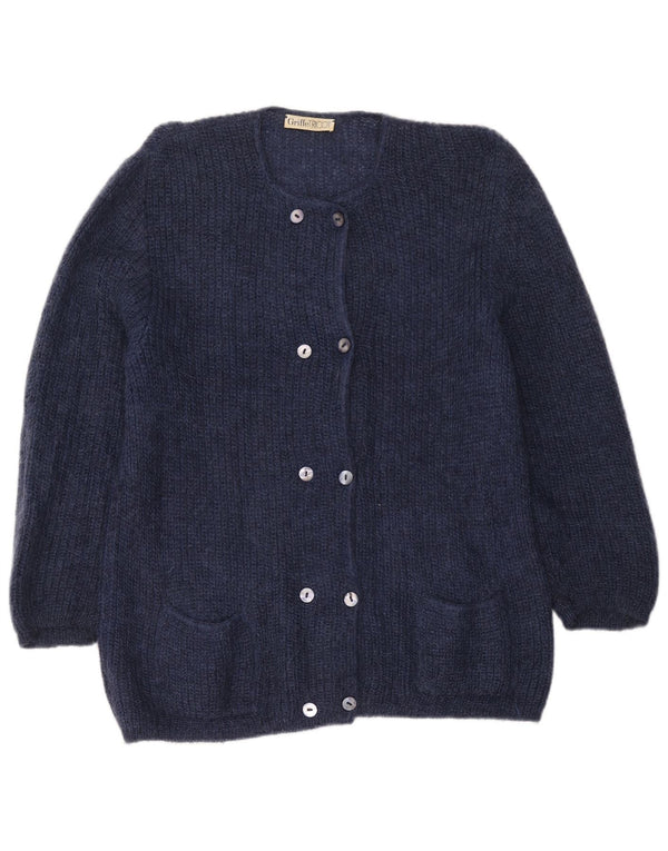 Griffe Dame Cardigan Sweater UK 18 XL Navy Blue Mohair