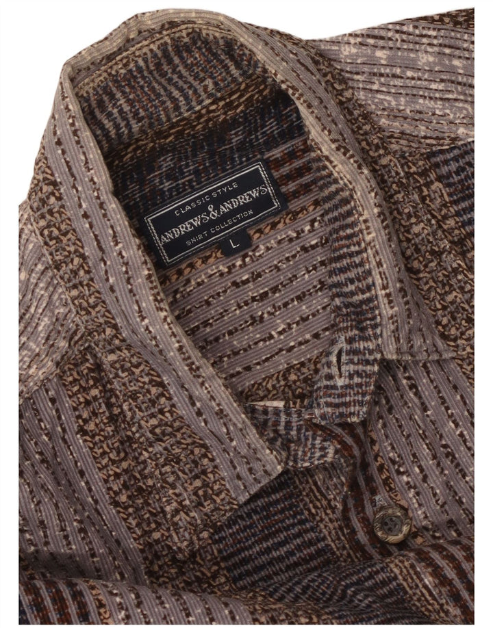 Vintage herreskjorte stor flerfarvet stribet