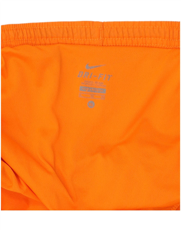 Nike Dame Dri Fit sportsshorts UK 18 XL Orange Polyester