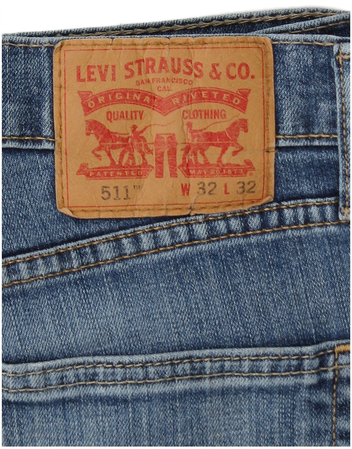 Levi's Herre 511 Slim Jeans W32 L29 Blå Bomuld