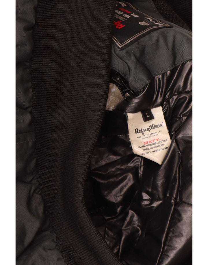 Refrigiwear Herre Bomber Jacket UK 40 Large Grå Polyamid