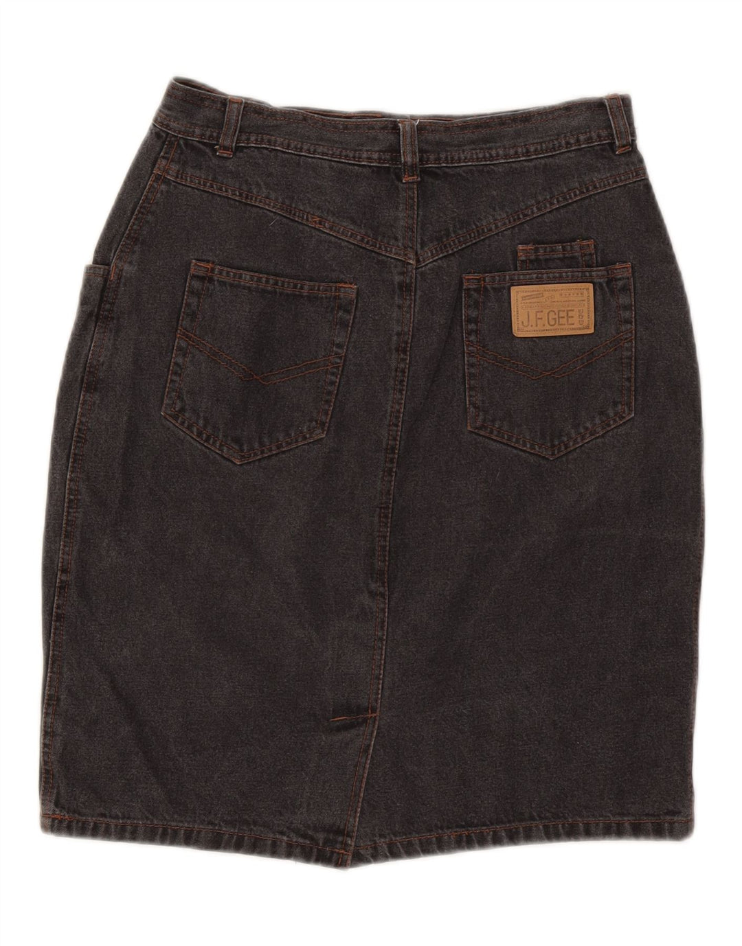 JOHN F GEE Dame denimnederdel EU 40 Medium W28 Grå Bomuld