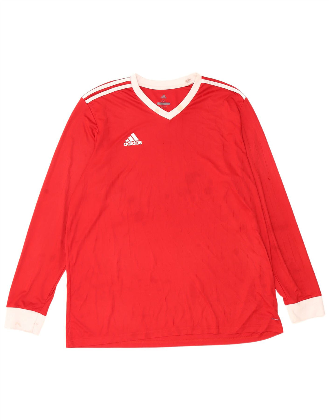 Adidas Herre Climalite Top Langærmet 2XL Rød Polyester