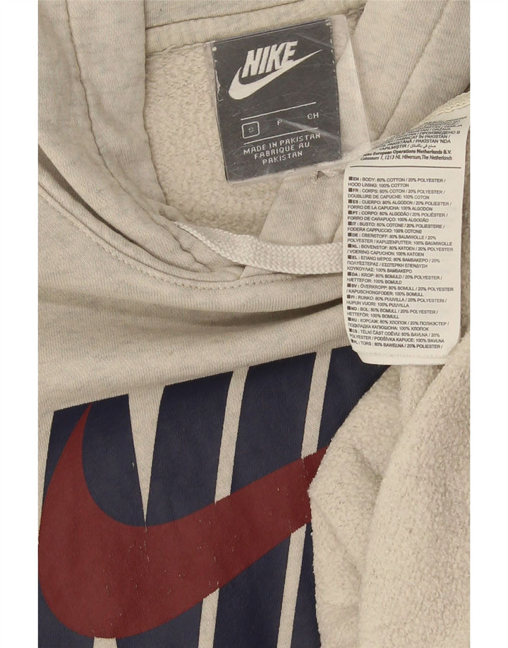 Nike grafisk hættetrøje til mænd, lille grå bomuld
