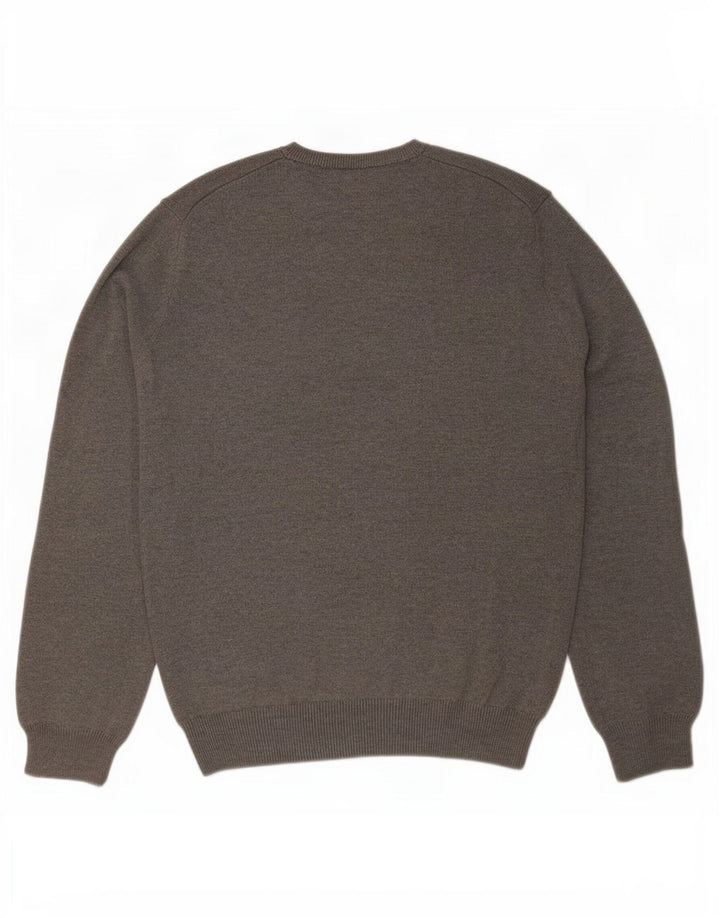 Marks & Spencer Herre Blue Harbor V-hals sweater mellemgrå bomuld