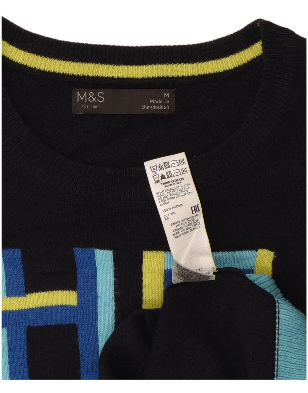 Marks & Spencer Dame sweater med rund hals DK 14 Medium Navy Blue