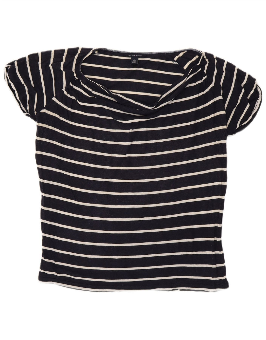 TOMMY HILFIGER T-shirt top til kvinder UK 14 Mellem marineblå stribet