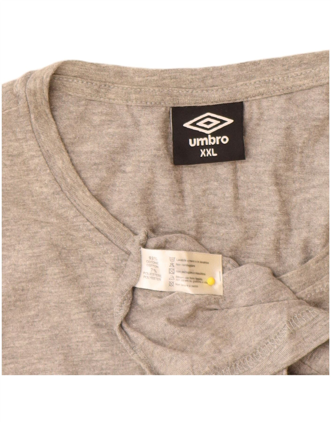 Umbro Herre Grafisk T-Shirt Top 2XL Grå Flecked Bomuld