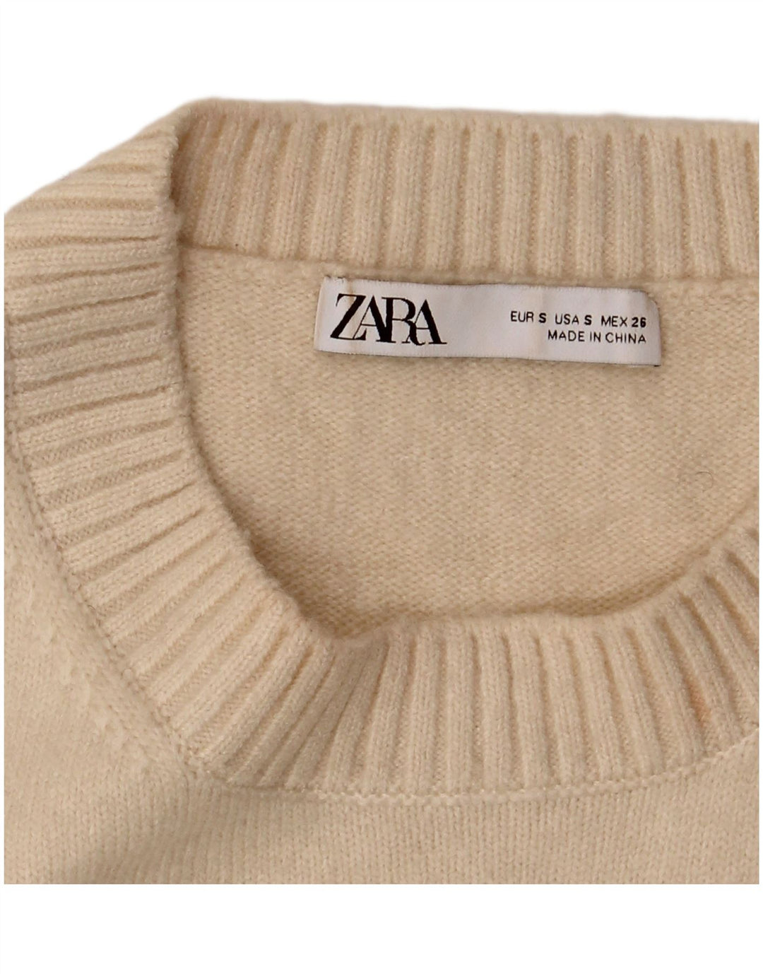 Zara Dame Crop Vest Tank Top UK 10 Small Beige