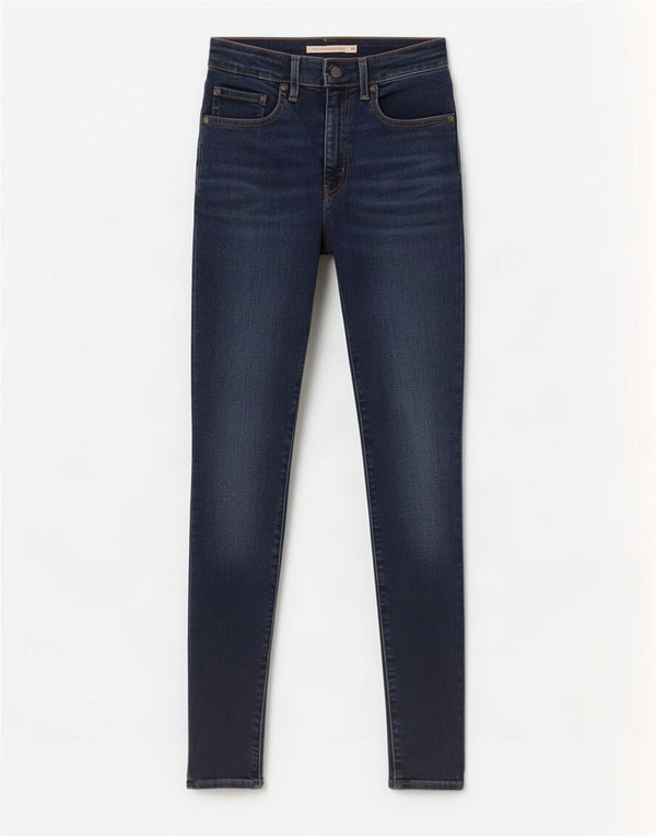 Levi's Dame 721 Skinny Jeans W27 L30 Navy Blue Bomuld