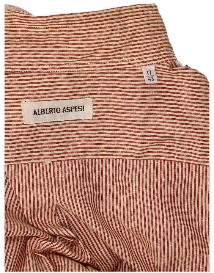 Alberto Aspesi Herreskjorte Str. 43 17 XL Rødstribet