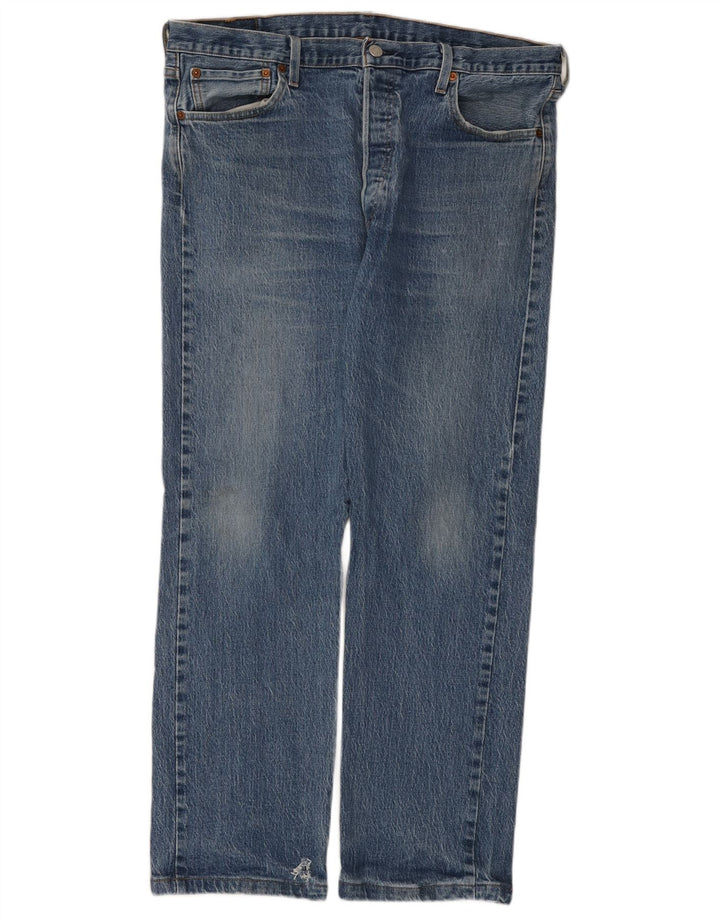 Levi's Herre 501 lige jeans W36 L30 blå bomuld
