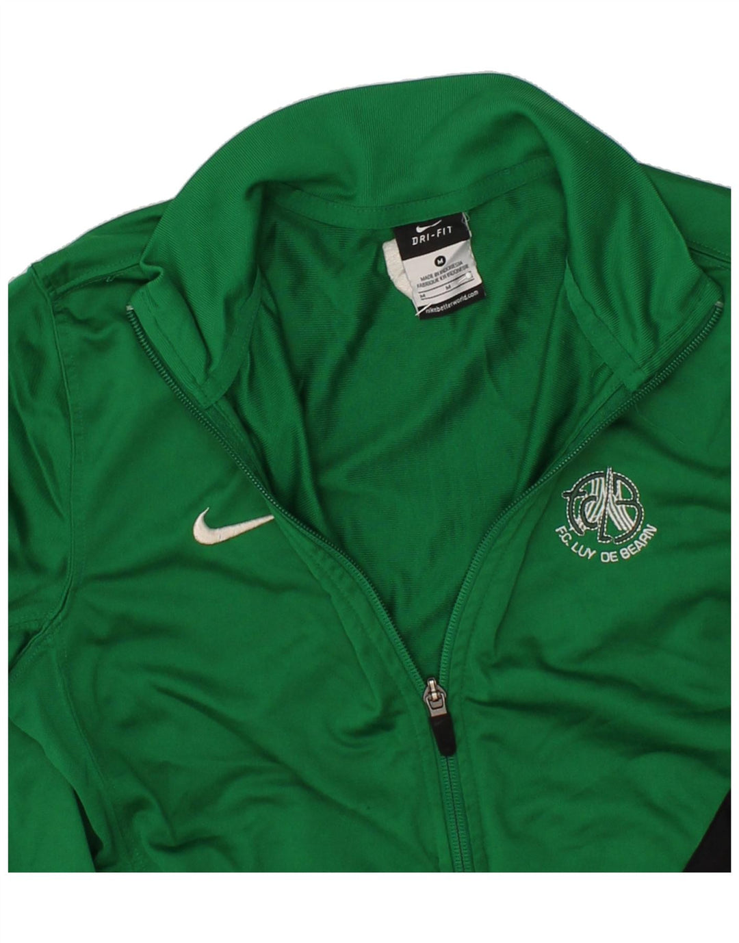 NIKE Boys Dri Fit Tracksuit Top Jacket 10-11 Years Medium Green Polyester Vintage Nike and Second-Hand Nike from Messina Hembry 