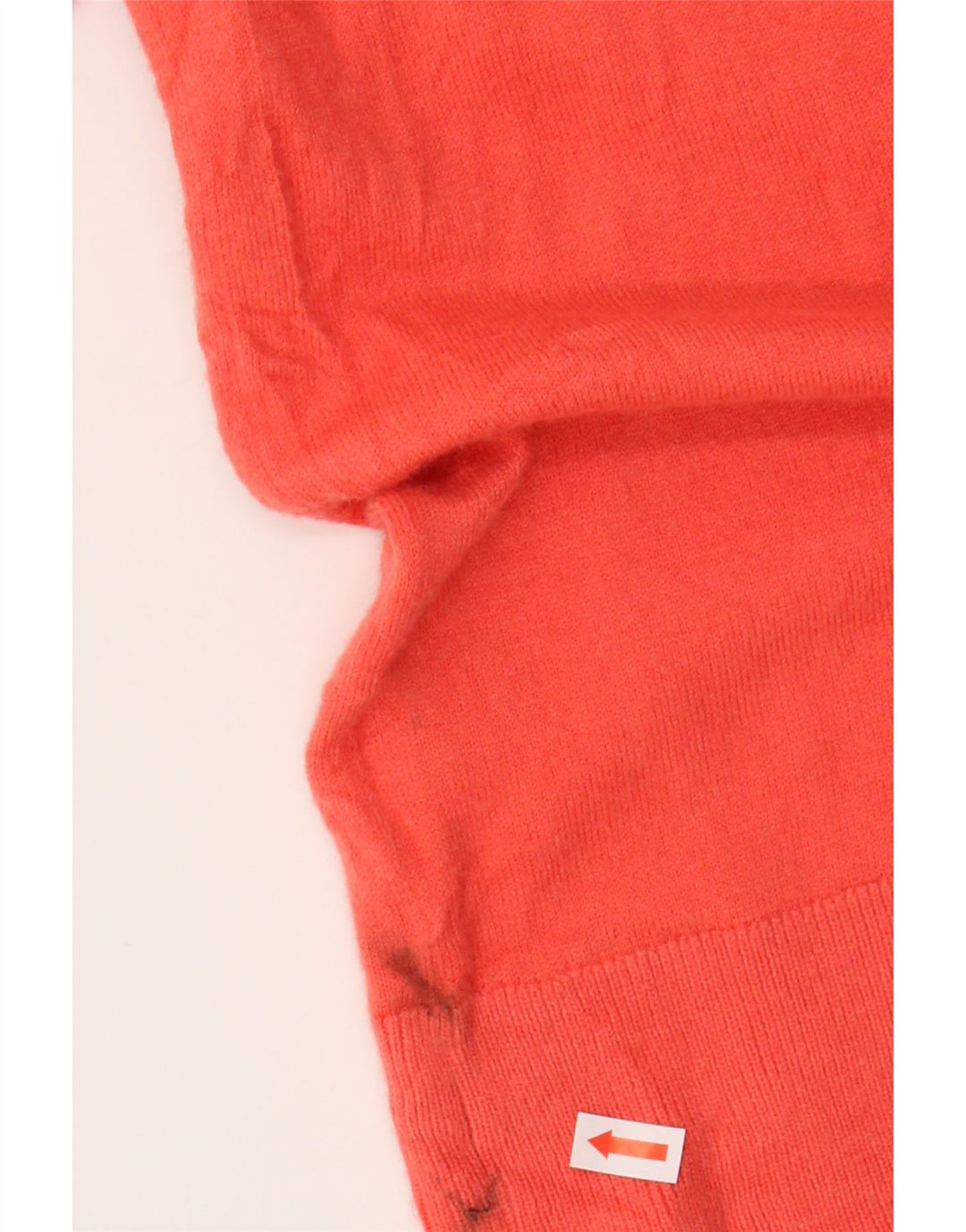 TOMMY HILFIGER Womens V-Neck Jumper Sweater UK 14 Medium Orange Viscose Vintage Tommy Hilfiger and Second-Hand Tommy Hilfiger from Messina Hembry 