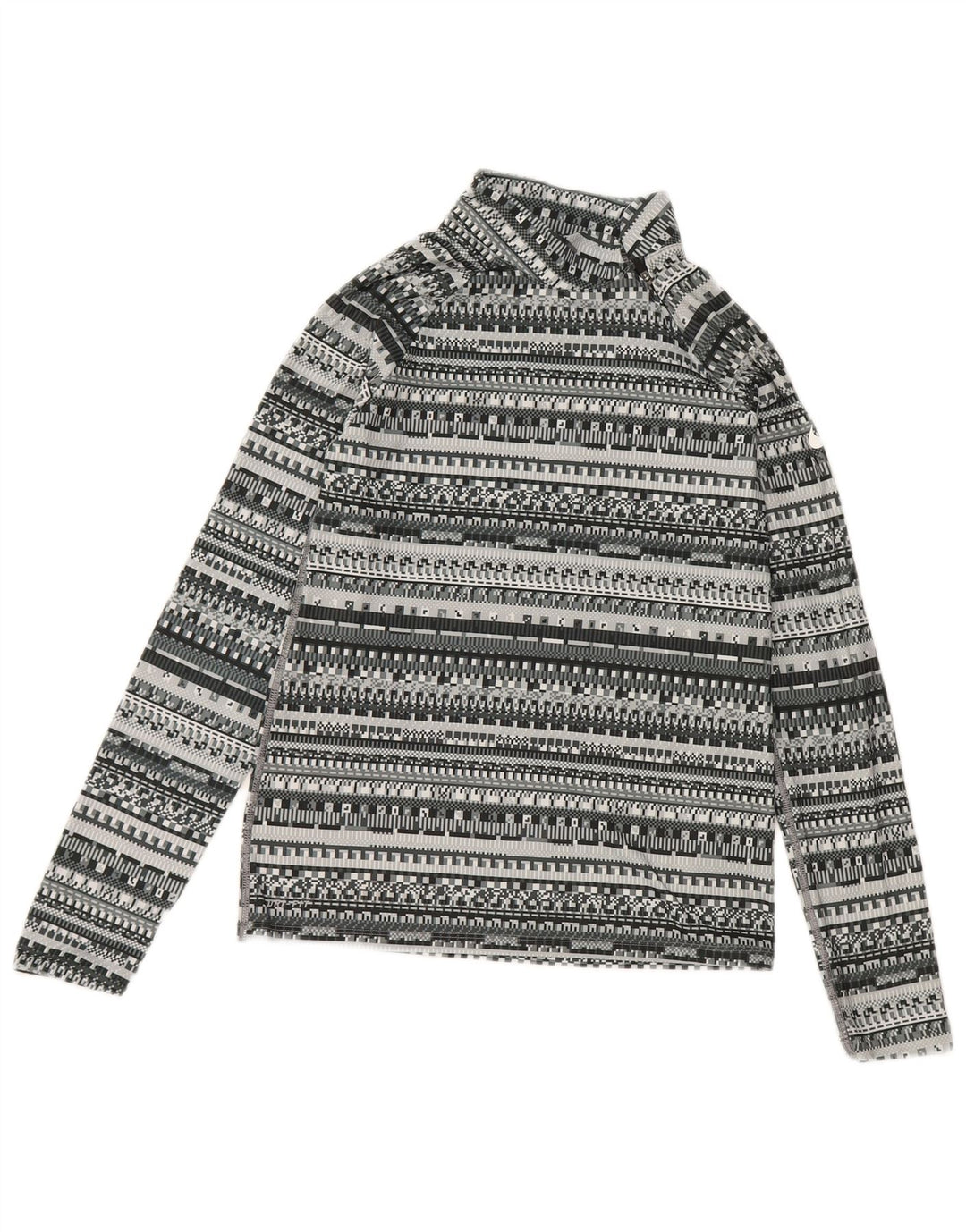 Nike piger med lynlås-hals sweater træningsdragt top 12-13 år stor grå stribet