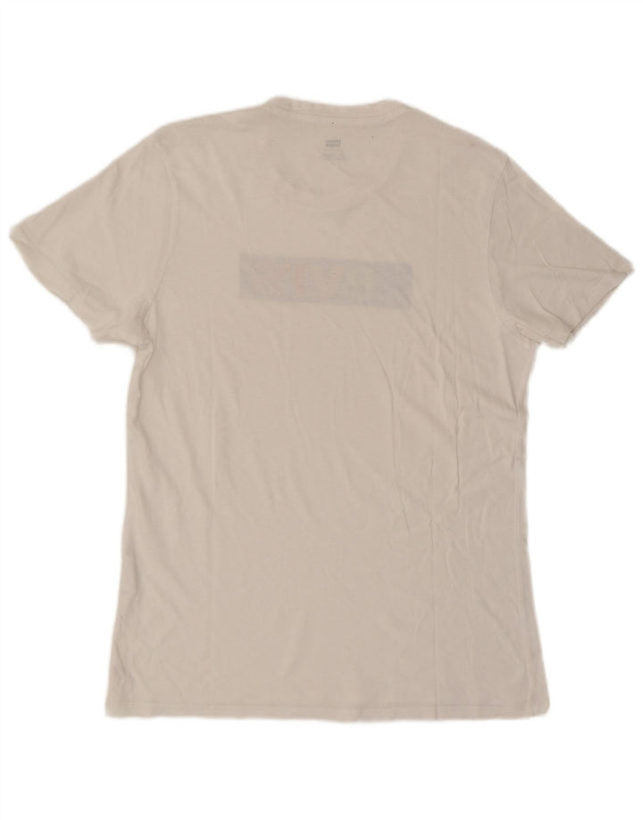 Levi's Herre Grafisk T-Shirt Top Stor Hvid